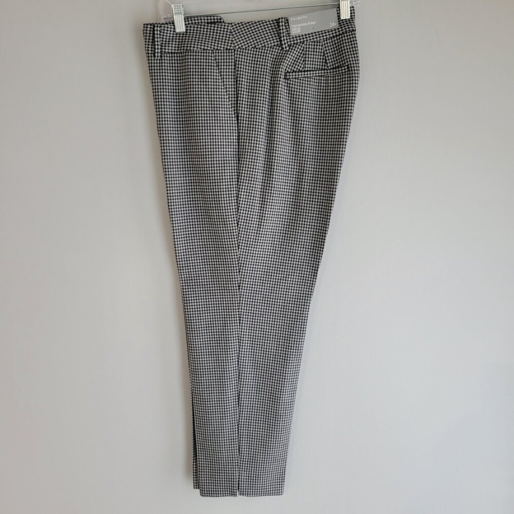 NWT Talbots Hampshire Ankle Pants - Houndstooth Size 14P - Picture 6 of 14